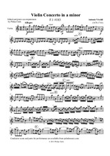 Violin Concerto in a minor (Violin part only)